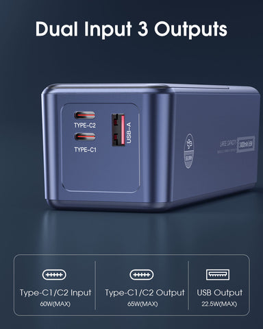 Single-port PD65W Notebook Charging Power Bank